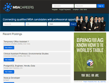 Tablet Screenshot of mbacareers.com